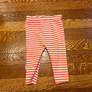 Hanna Andersson Striped Orange & White Cotton Stretch Pants Size 60 cm 3-6 Month